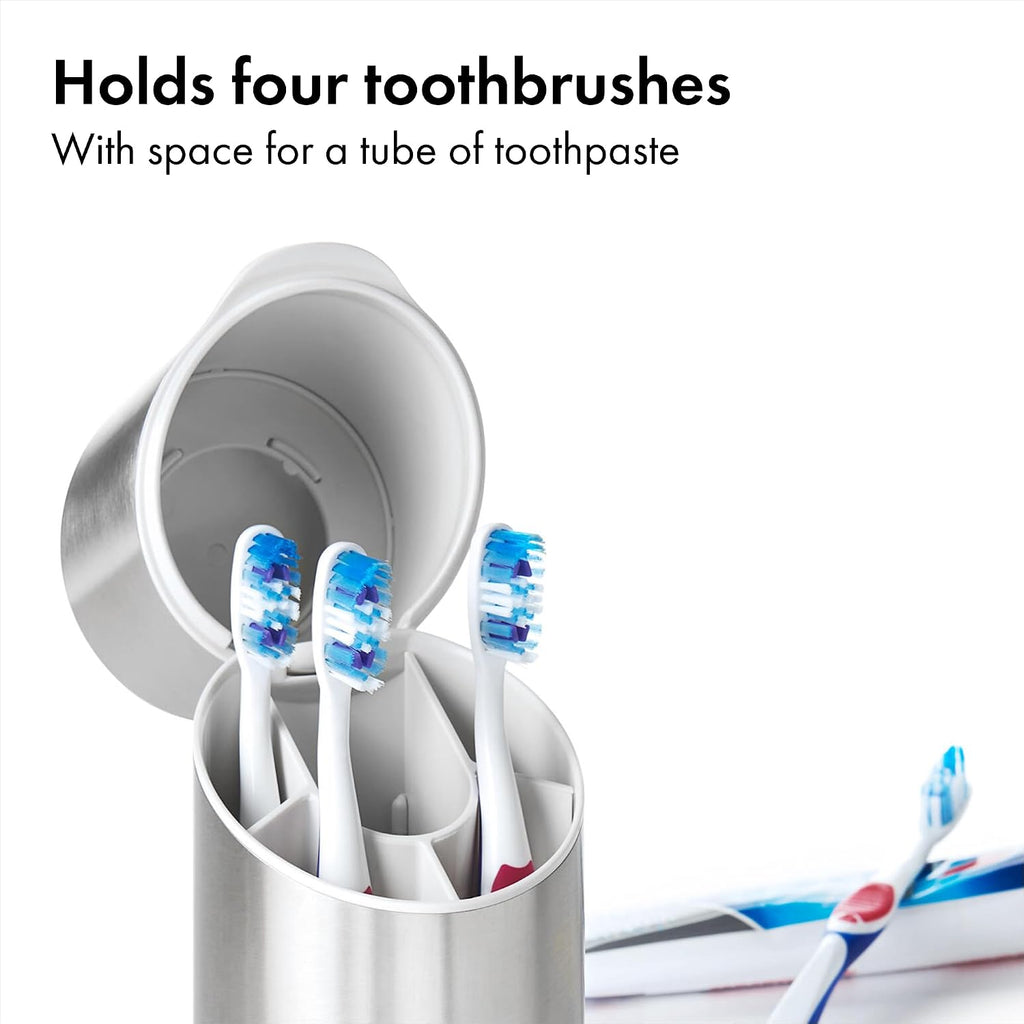OXO Good Grips - Organizador de cepillos de dientes de acero inoxid...