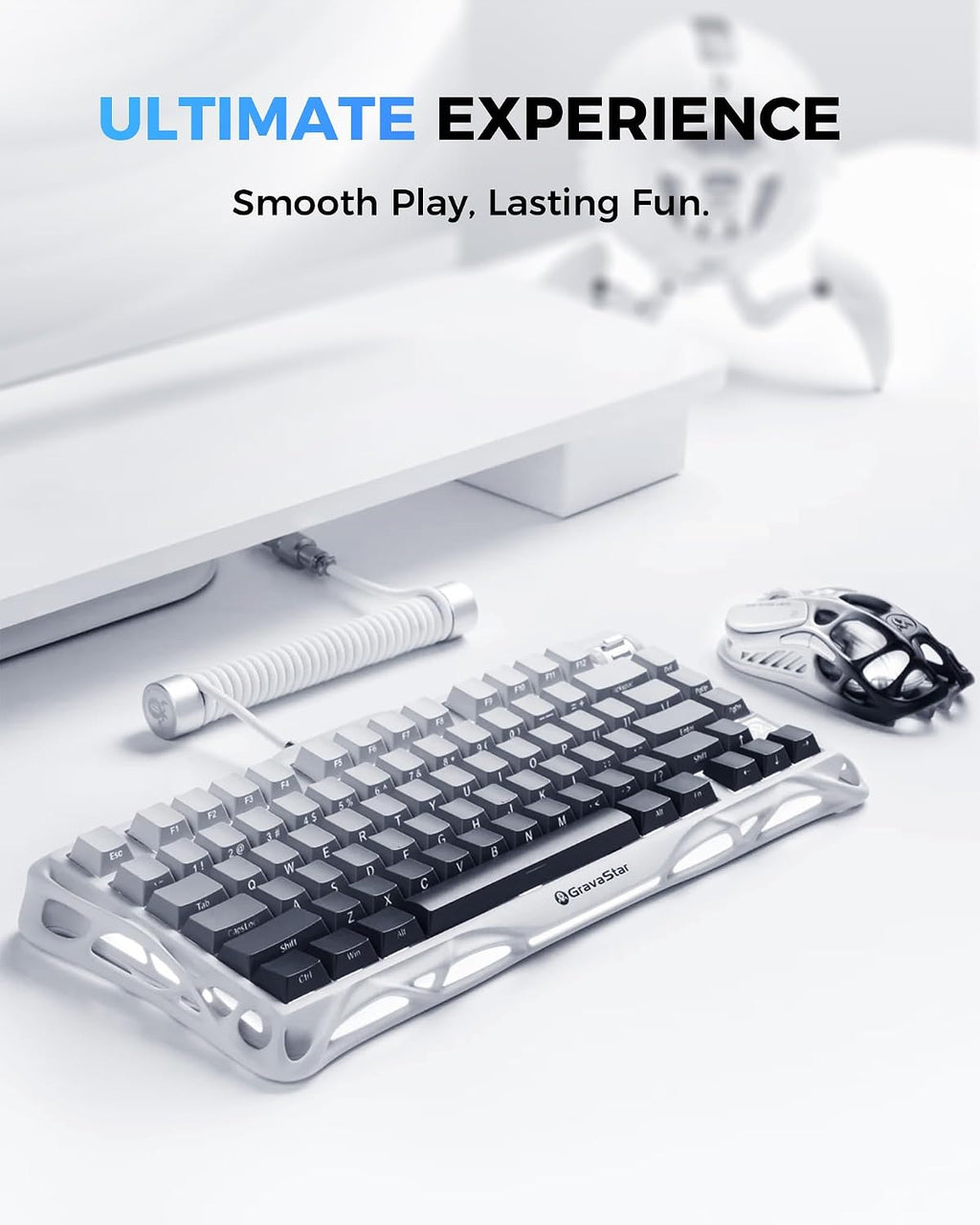 GravaStar Mercury K1 75% teclado mecánico inalámbrico para juegos,...