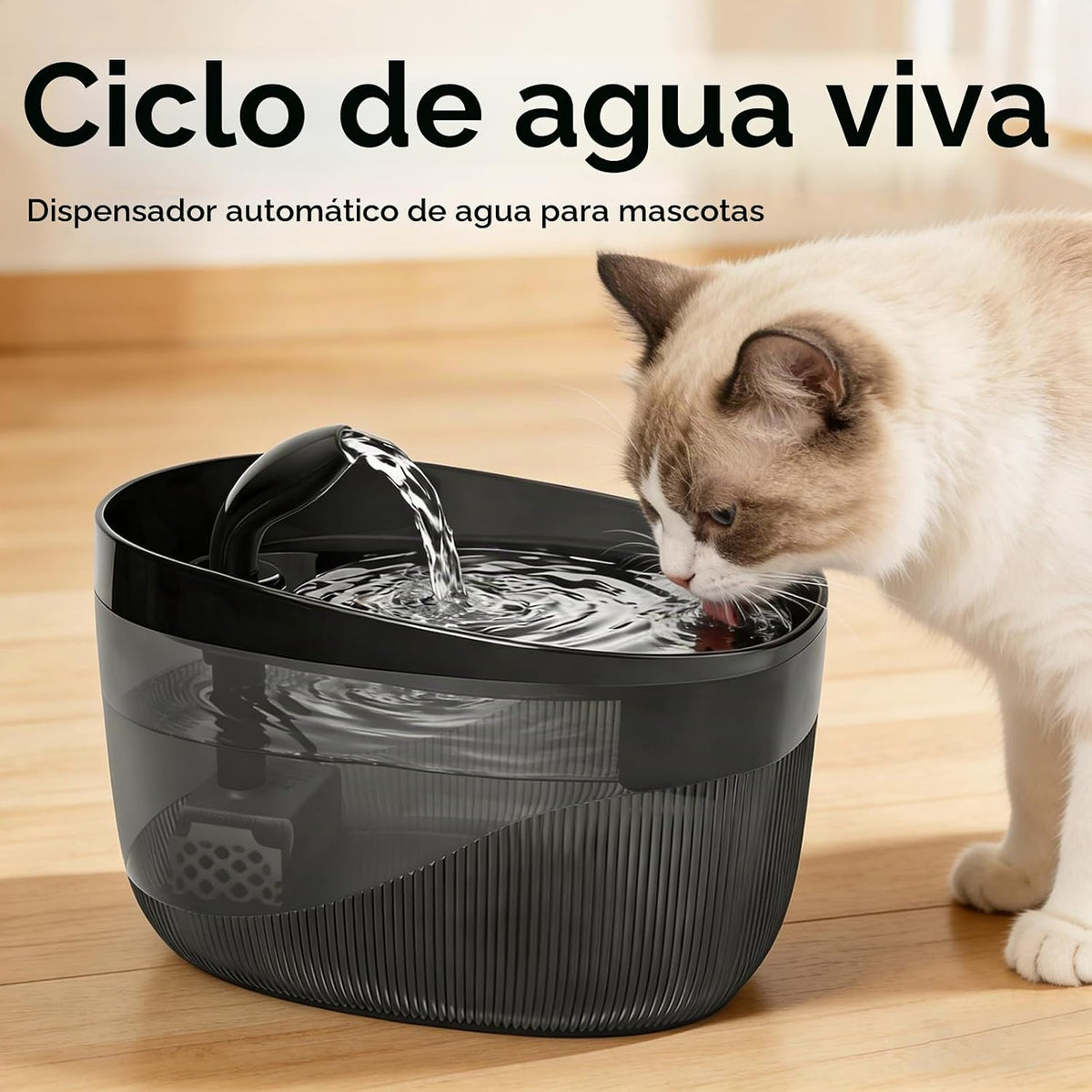 Delightpaw Fuente de agua para gatos, 74 oz\/2.2 L, fuente de agua...