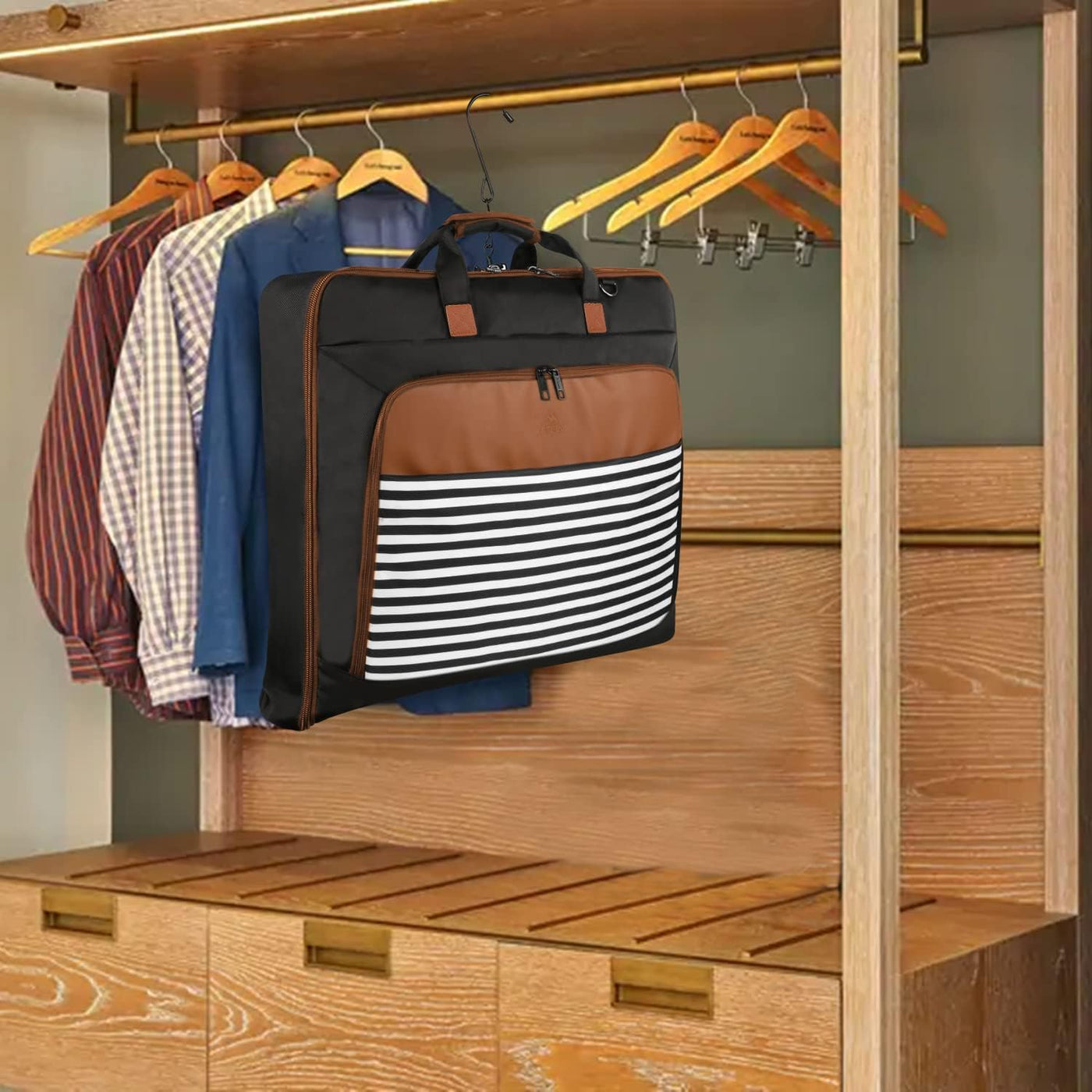 MATEIN Bolsa de traje para llevar en cabina, bolsa de traje con cor...
