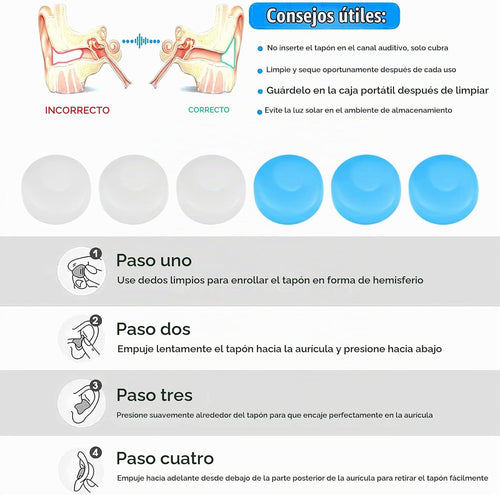 24 tapones de silicona para los oídos para dormir, tapones para los...