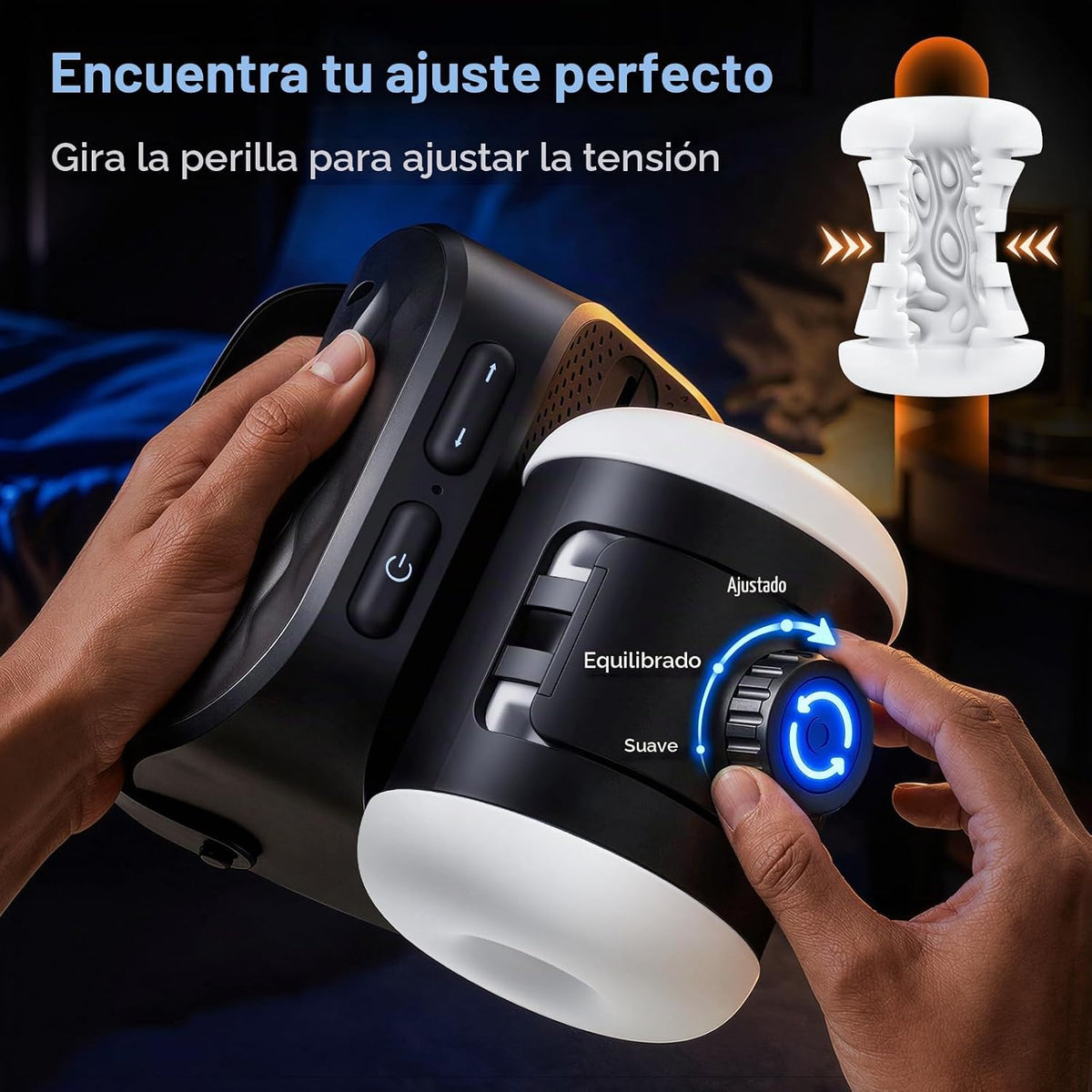 EINSEO Compacto Masturbador Masculino Coño de Bolsillo, AI Sync Jug...