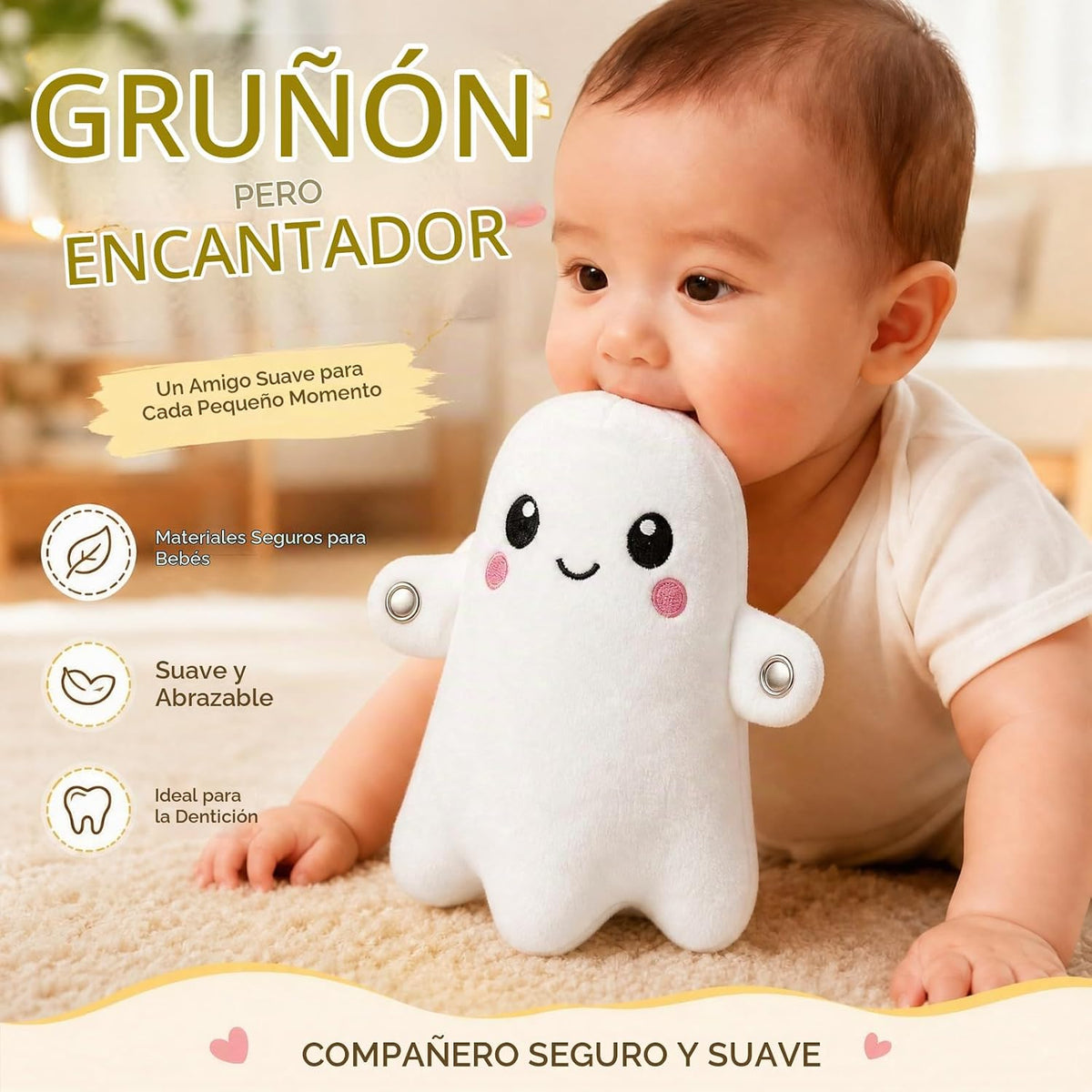 DoddyFun Juguetes sensoriales musicales, juego interactivo de peluc...
