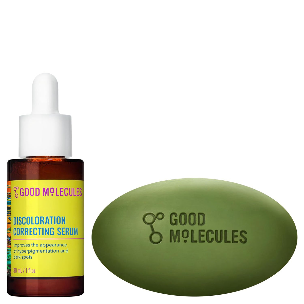 Good Molecules Brightening Skin Care Set, suero de decoloración y d...