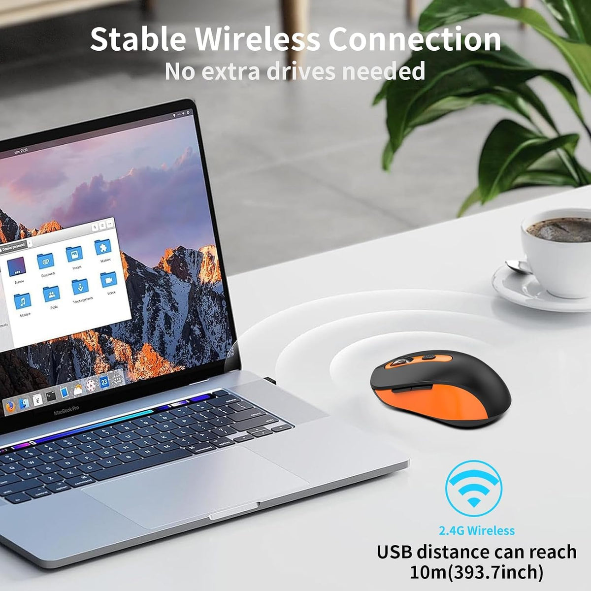 Ratón inalámbrico para laptop, PC, Chromebook, computadora de escri...