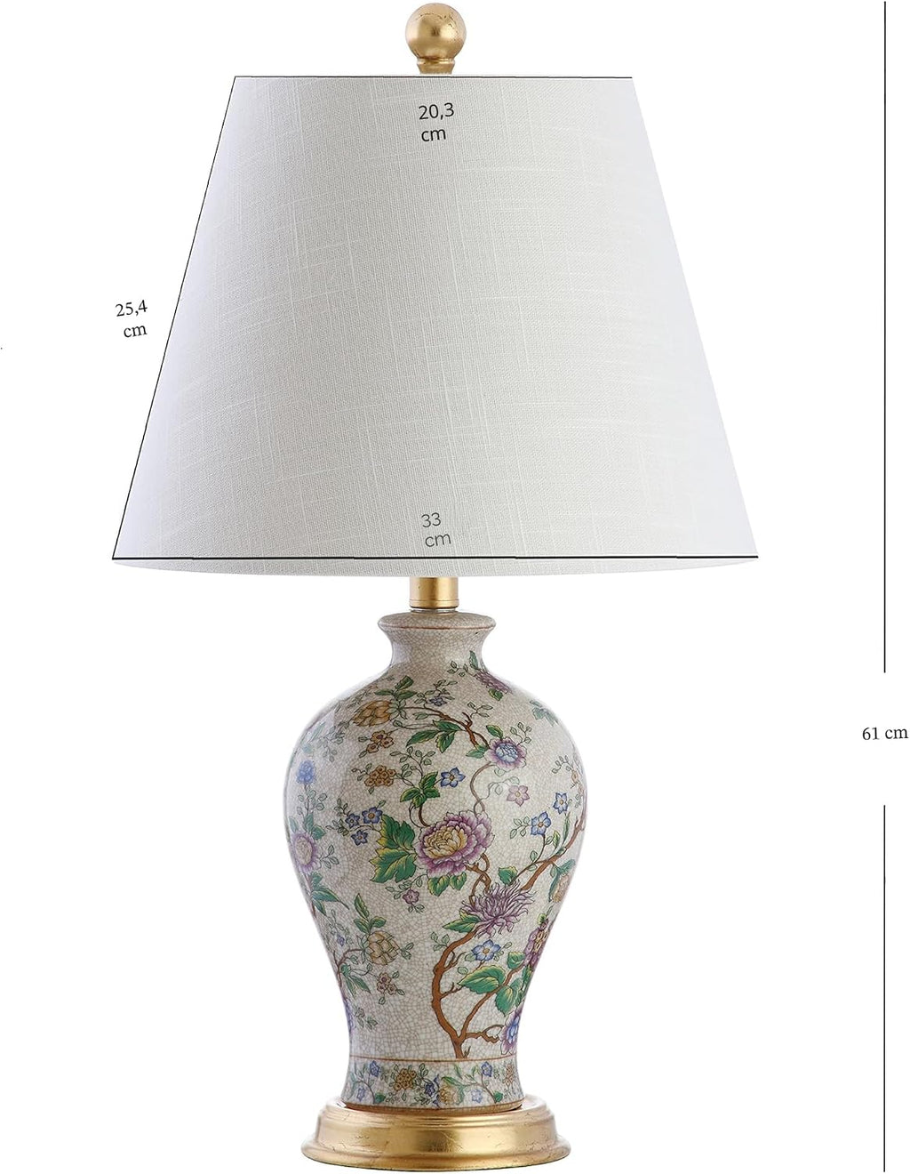 JONATHAN Y JYL3009A Grace 24" lámpara de mesa LED floral clásic...