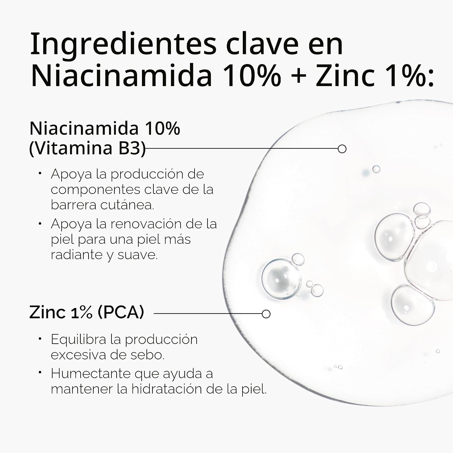 The Ordinary Niacinamida 10% + Zinc 1%, sérum suavizante para piele...