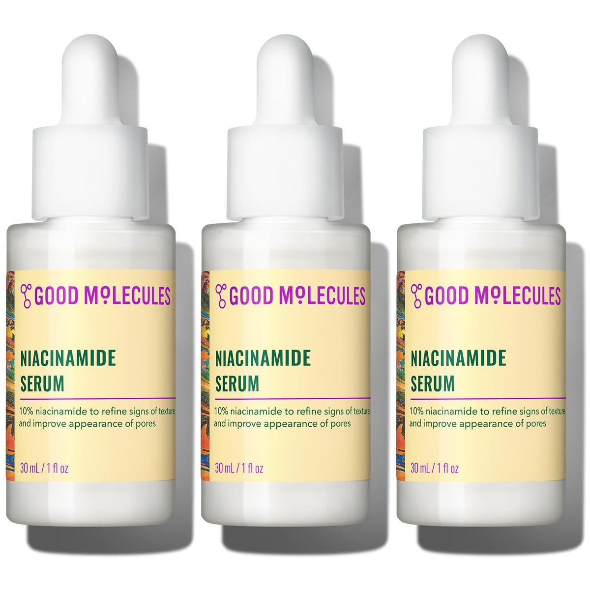 Good Molecules Paquete de suero de niacinamida de 0.1 \u2013 1 fl o...