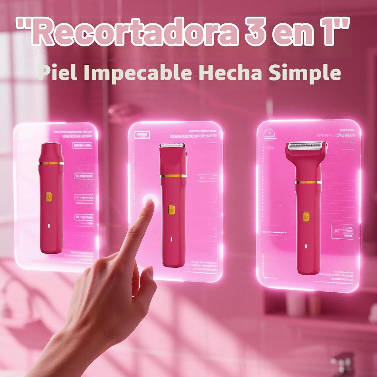Recortadora eléctrica de bikini para mujeres - Recortadora de vello...