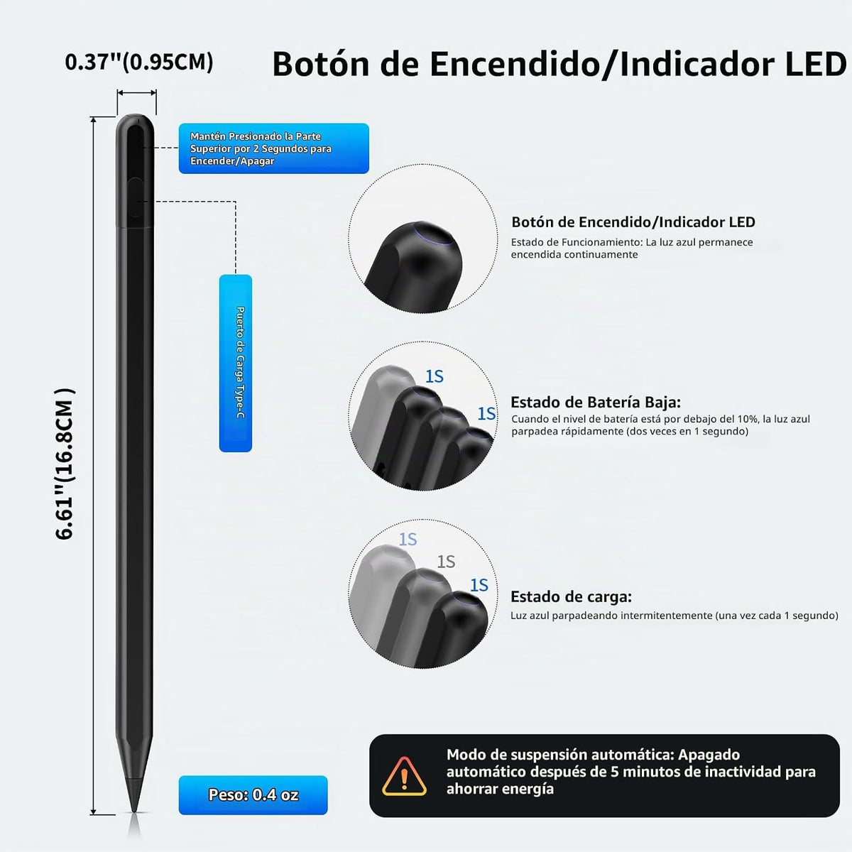 Tresoba Lápiz digital para iPad FindMy compatible con Apple iPad 6-...
