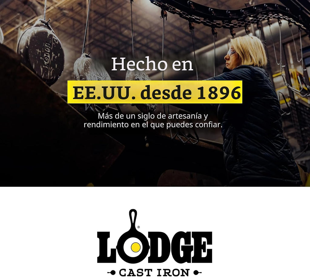 Sartén de acero al carbono de Lodge, Negro | Sartén ligera de alto...