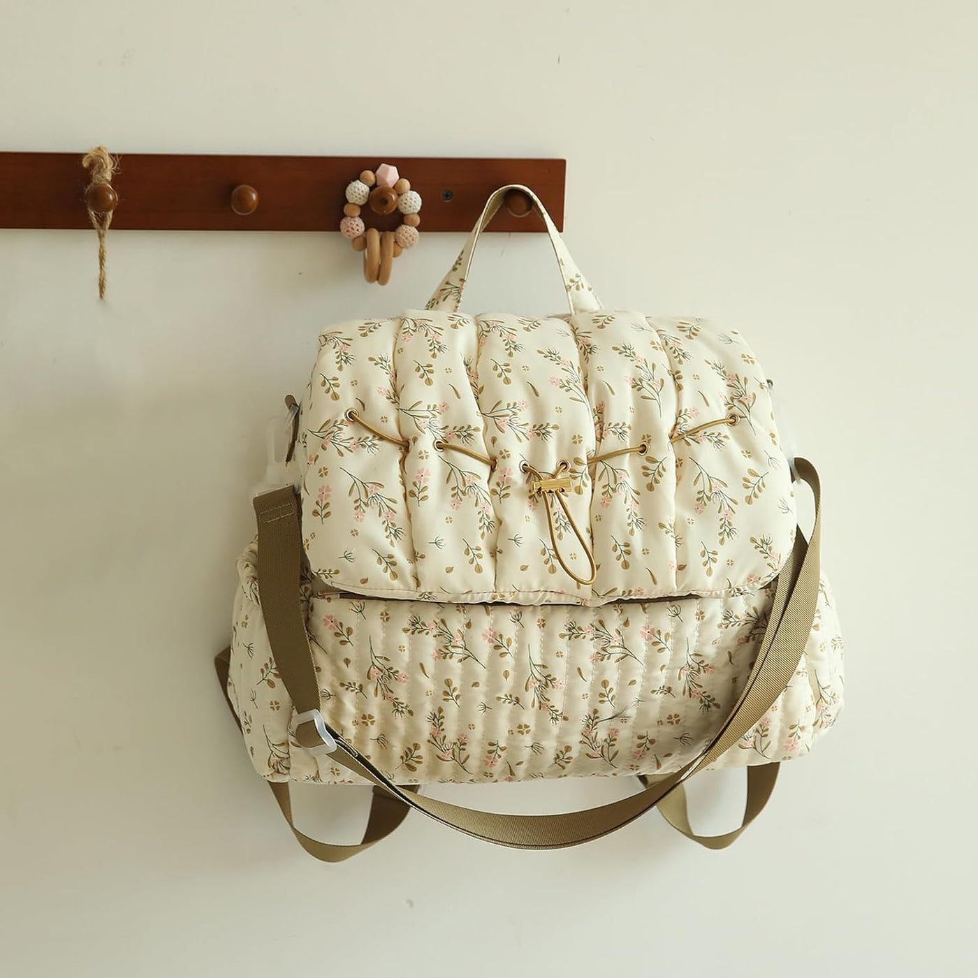ANKICK Mochila acolchada para pañales con correas para cochecito, b...