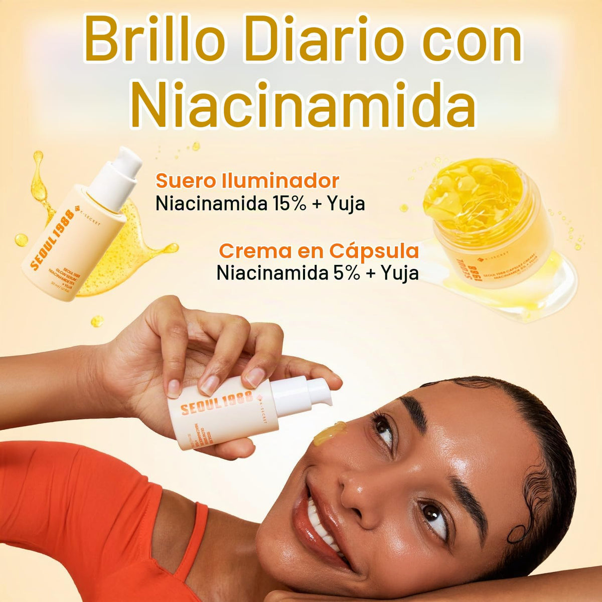 K-SECRET SEOUL1988 Niacinamida 15% Suero resplandor para tono desig...
