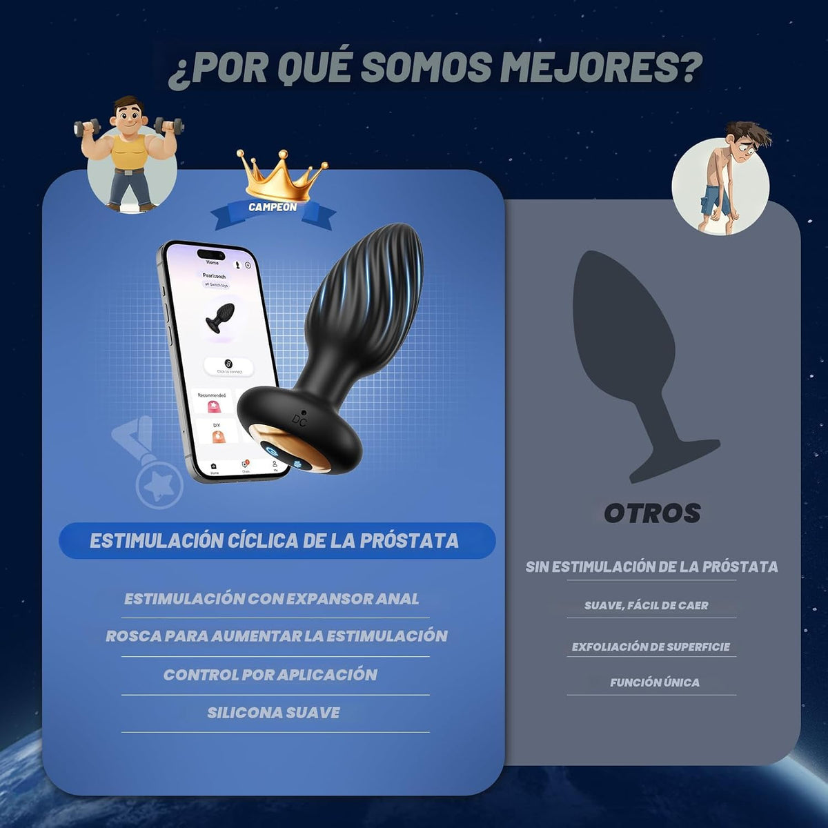 Juguetes sexuales para parejas, tapón grande para el trasero \u2013...