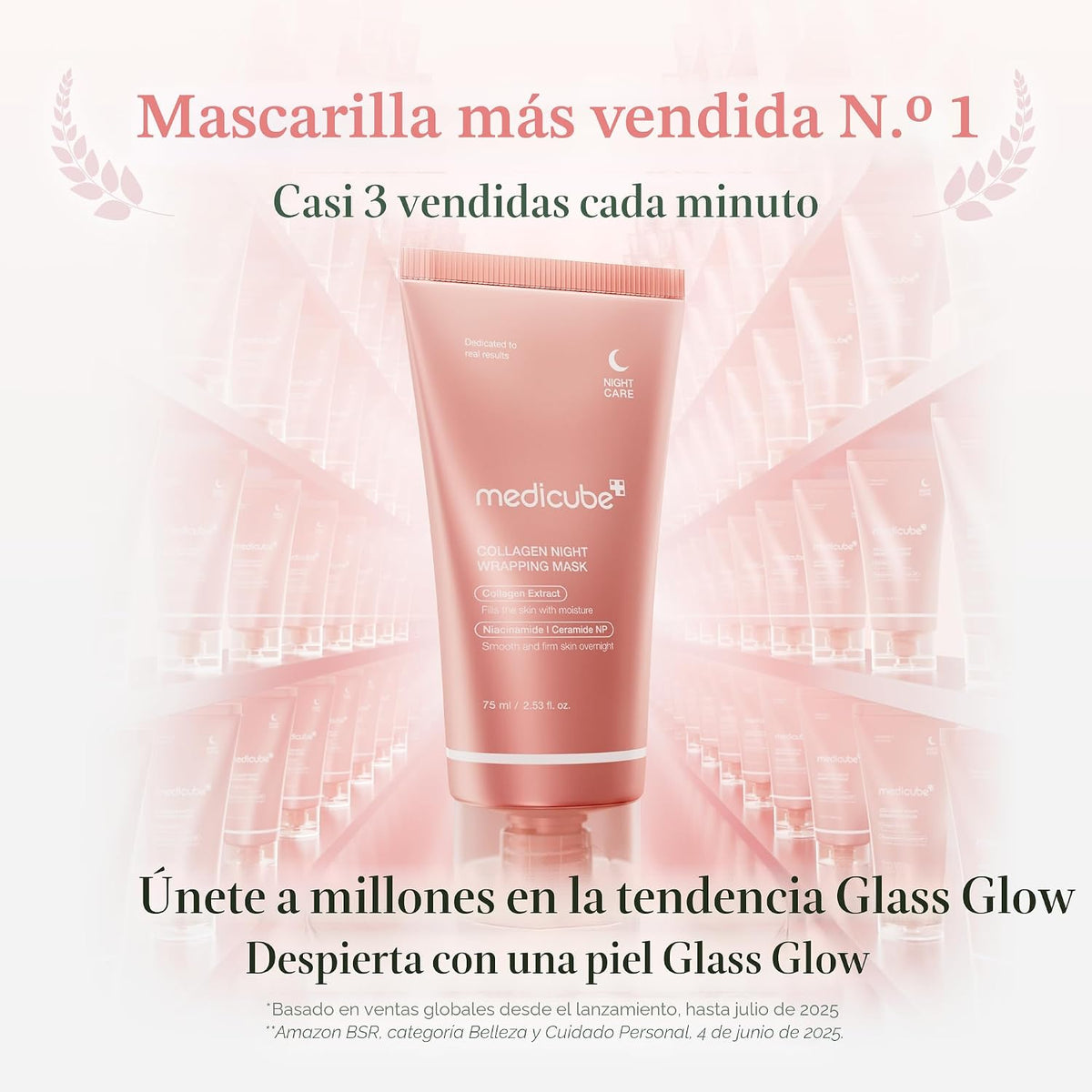 medicube Viral Collagen Duo: Crema antiarrugas Gua Sha y mascarilla...