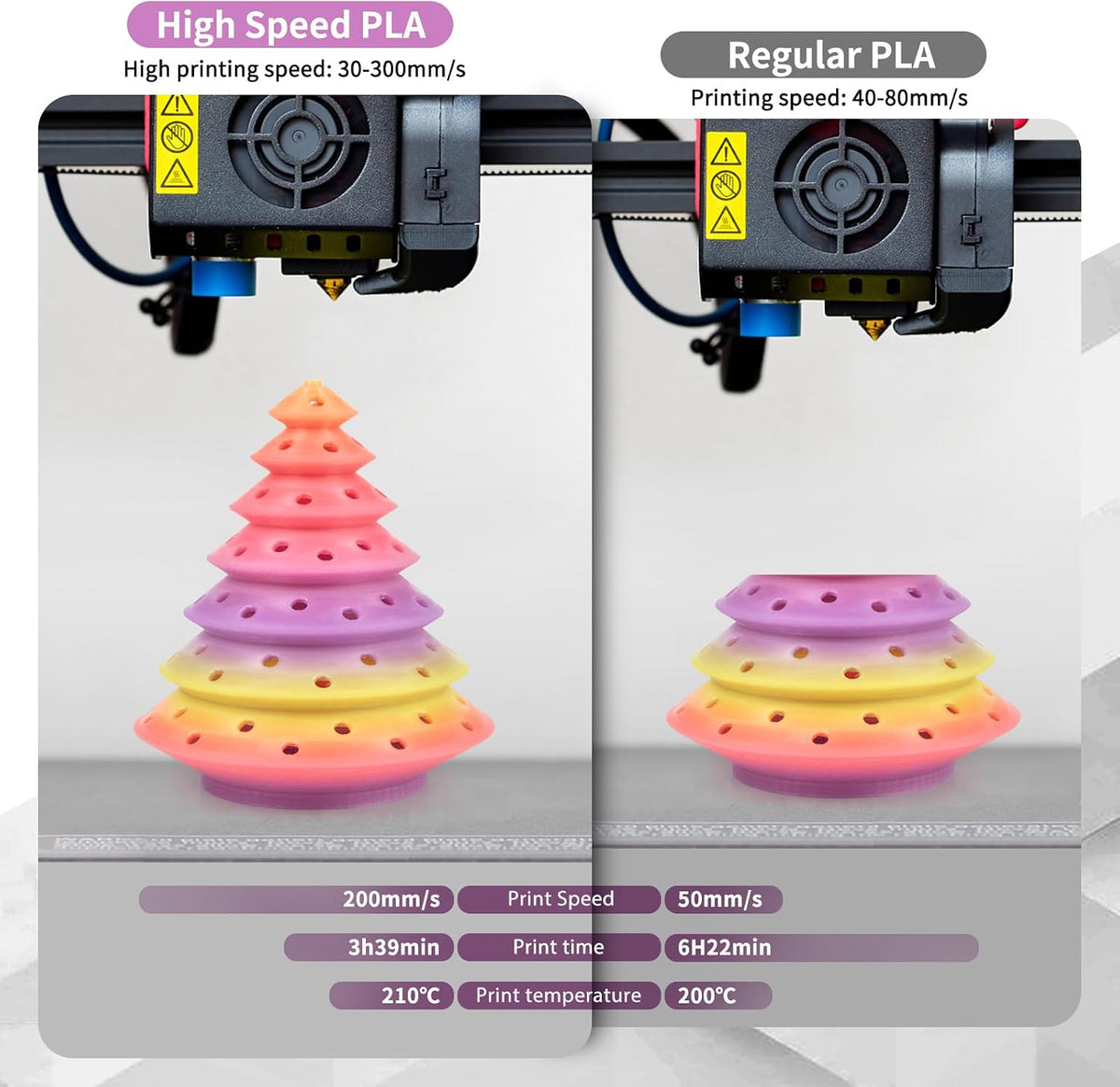 iSANMATE - Filamento translúcido PLA para impresora 3D, alta clarid...