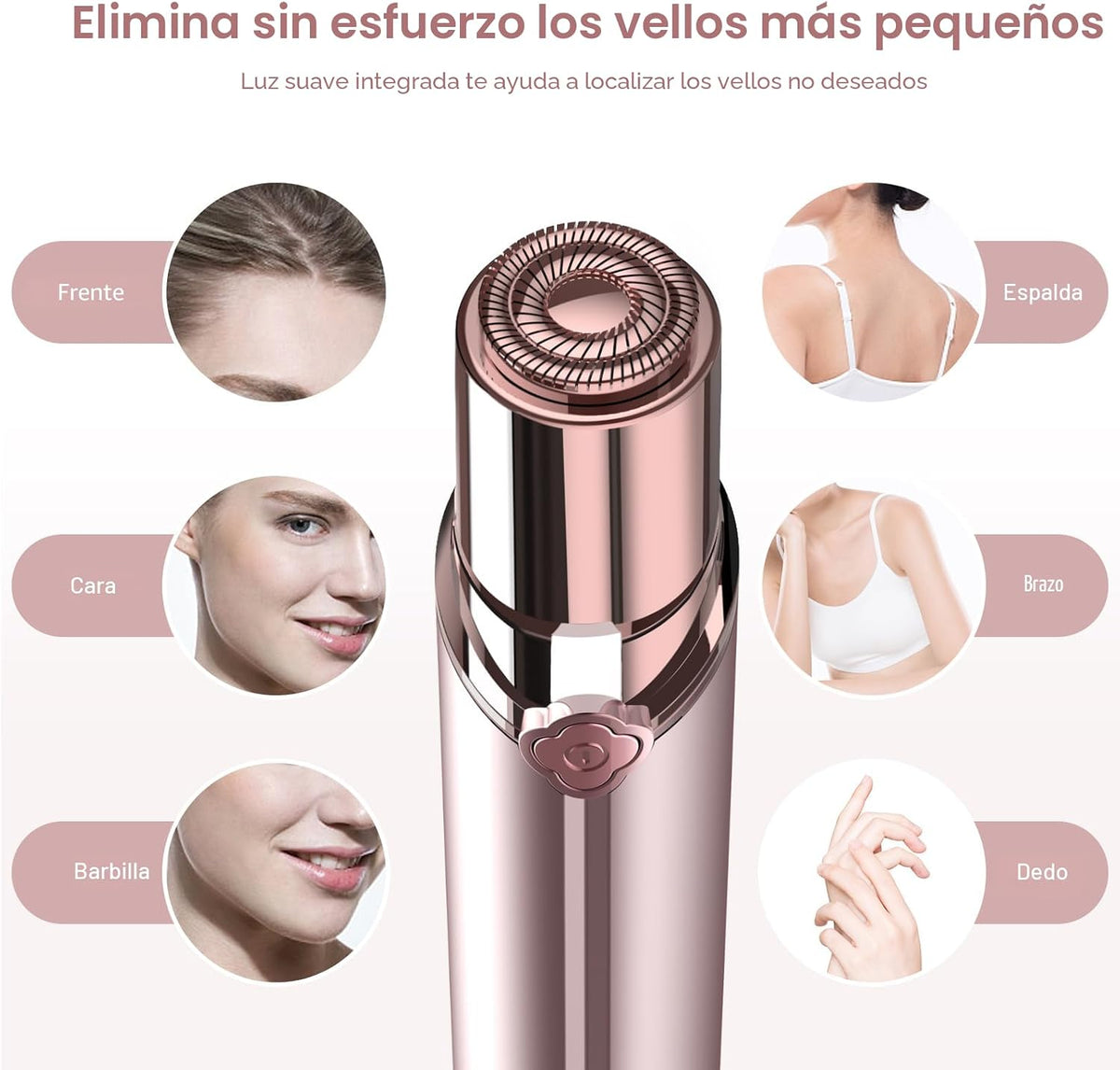 Depilación facial para mujeres, removedor de vello facial eléctrico...