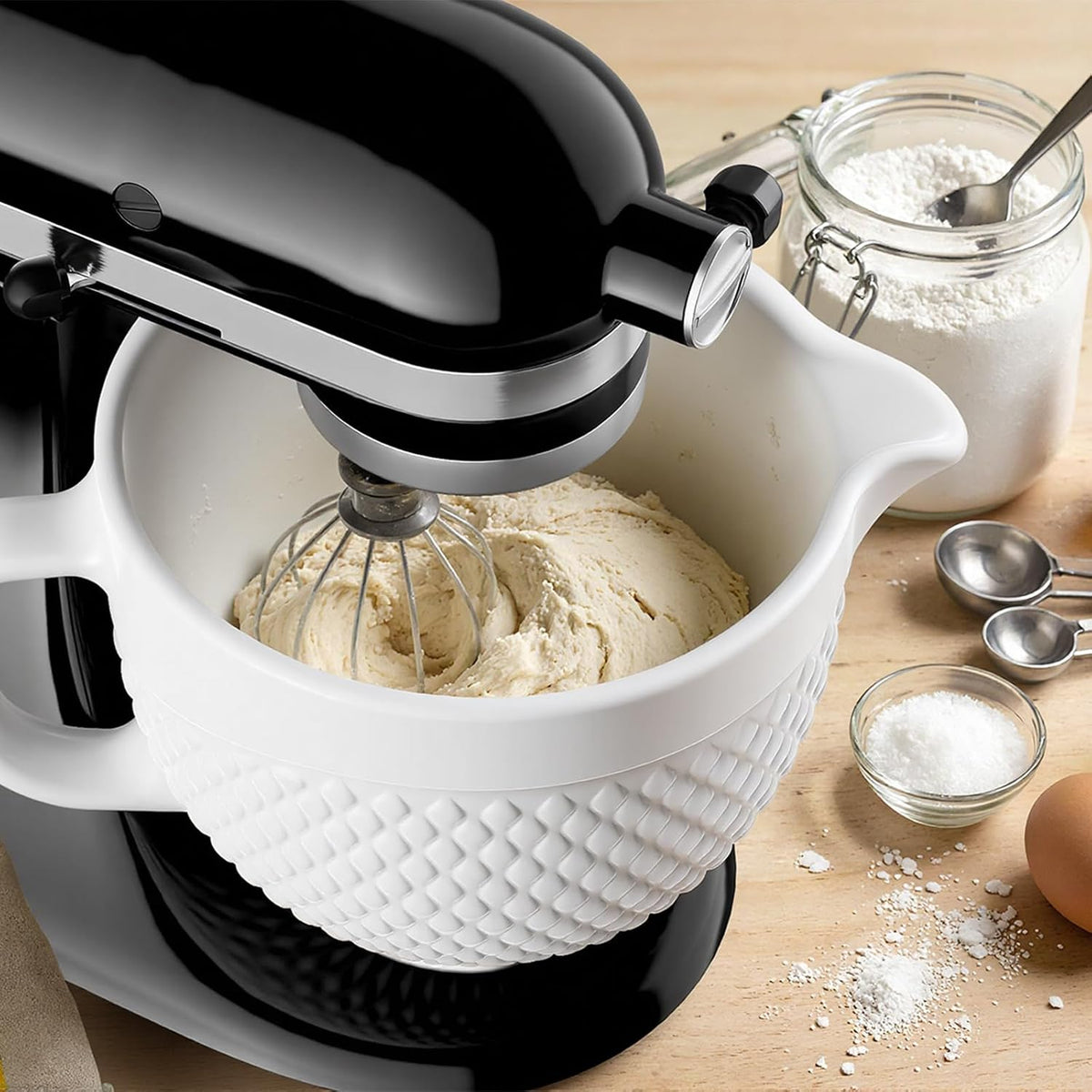 HOZODO - Cuenco mezclador de cerámica para batidoras KitchenAid con...