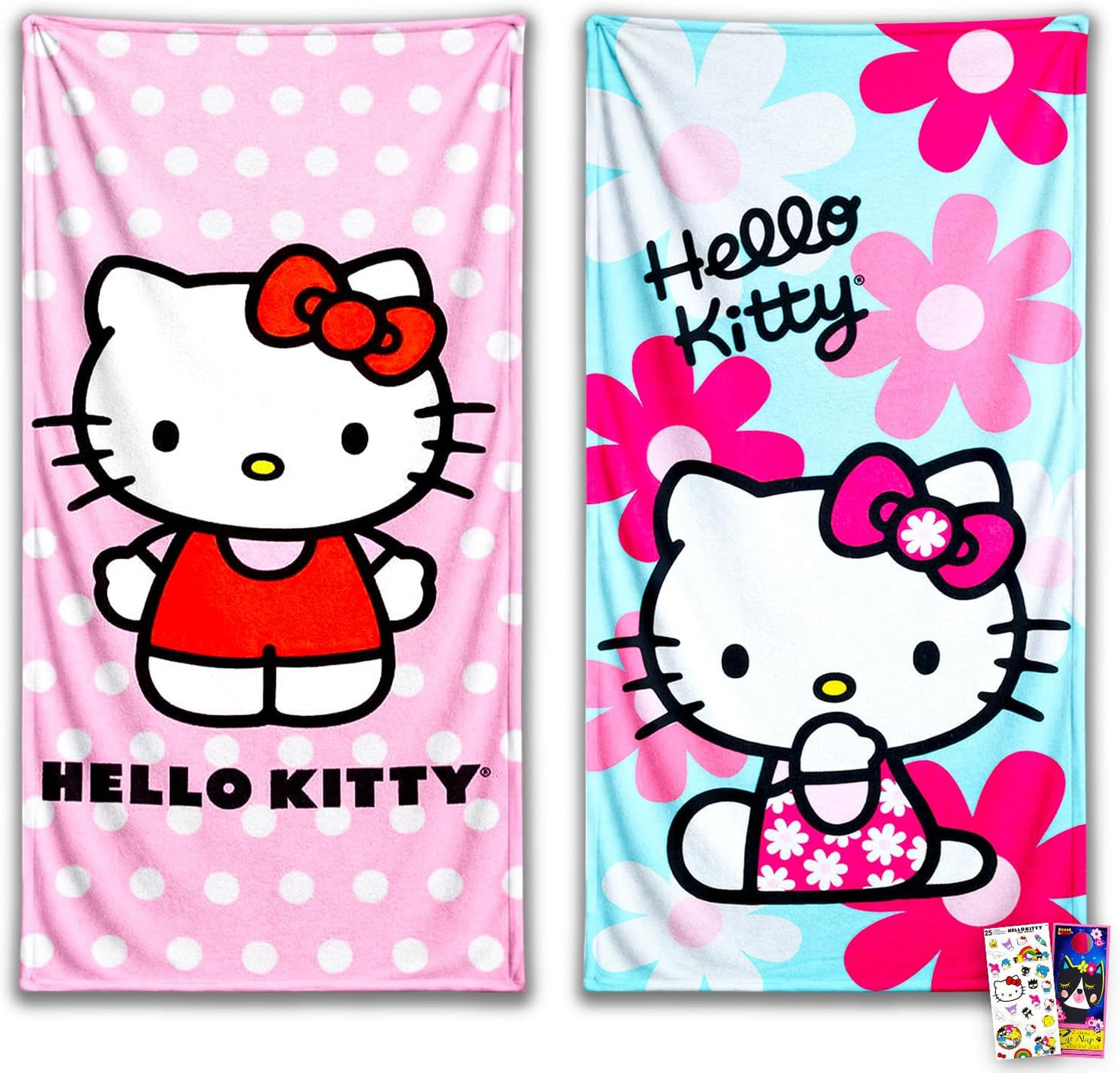 Hello Kitty Paquete de 2 toallas de playa \u2013 Paquete con toalla...