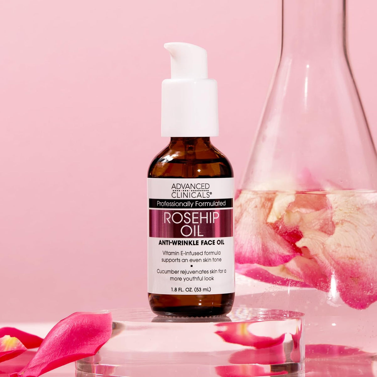 Advanced Clinicals- Suero facial hidratante de aceite de rosa mosqu...