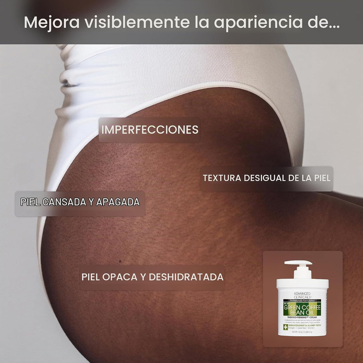 Advanced Clinicals - Crema corporal con retinol + loción corporal t...
