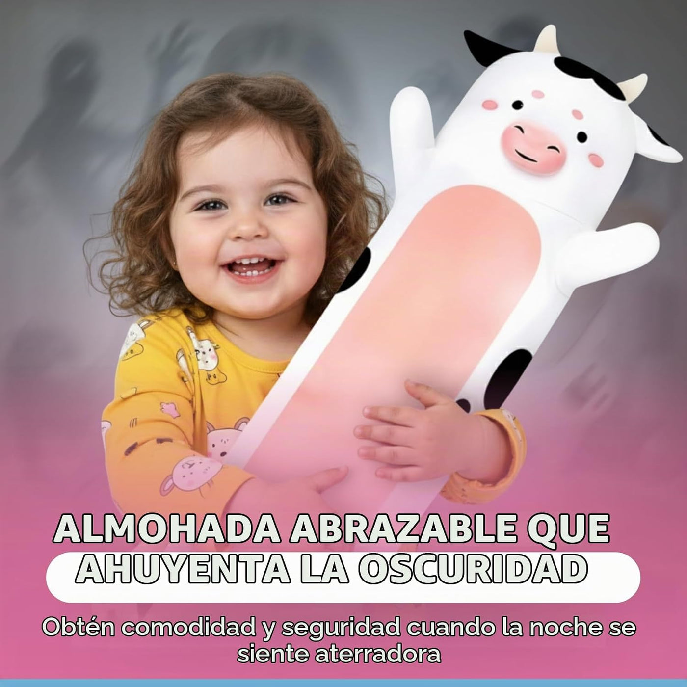 Cuddle Paws Almohada Corporal de Felpa con Estampado de Vaca para N...