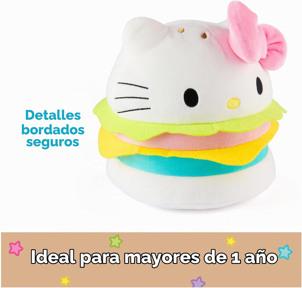 GUND Sanrio Peluche Oficial de Hello Kitty Hamburguesa, Juguete de...