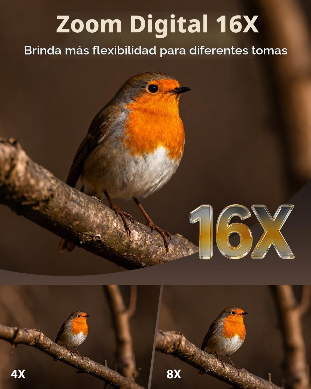 Cámara digital 8K para fotografía Cámara de pantalla dual WiFi de 9...