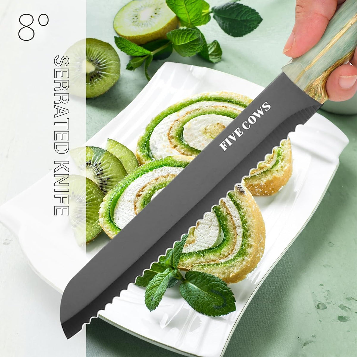 Juego de Cuchillos de Cocina de 16 Piezas con Bloque y Tabla de Cor...