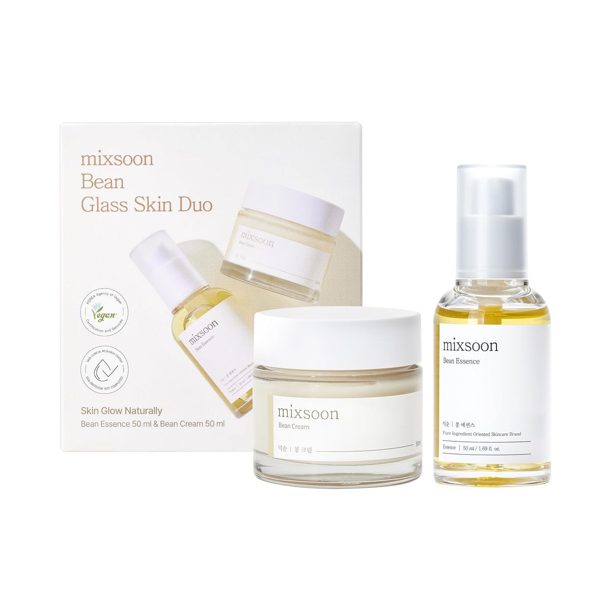 Bean Glass Skin Duo - Set de crema y esencia hidratante para piel d...