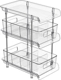 Organizador de baño transparente de 3 niveles con divisores, organi...