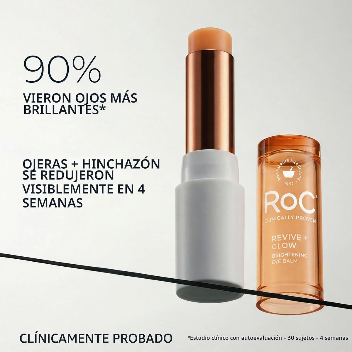 Bálsamo para ojos RoC Multi Correxion con vitamina C, 0.14 oz, crem...