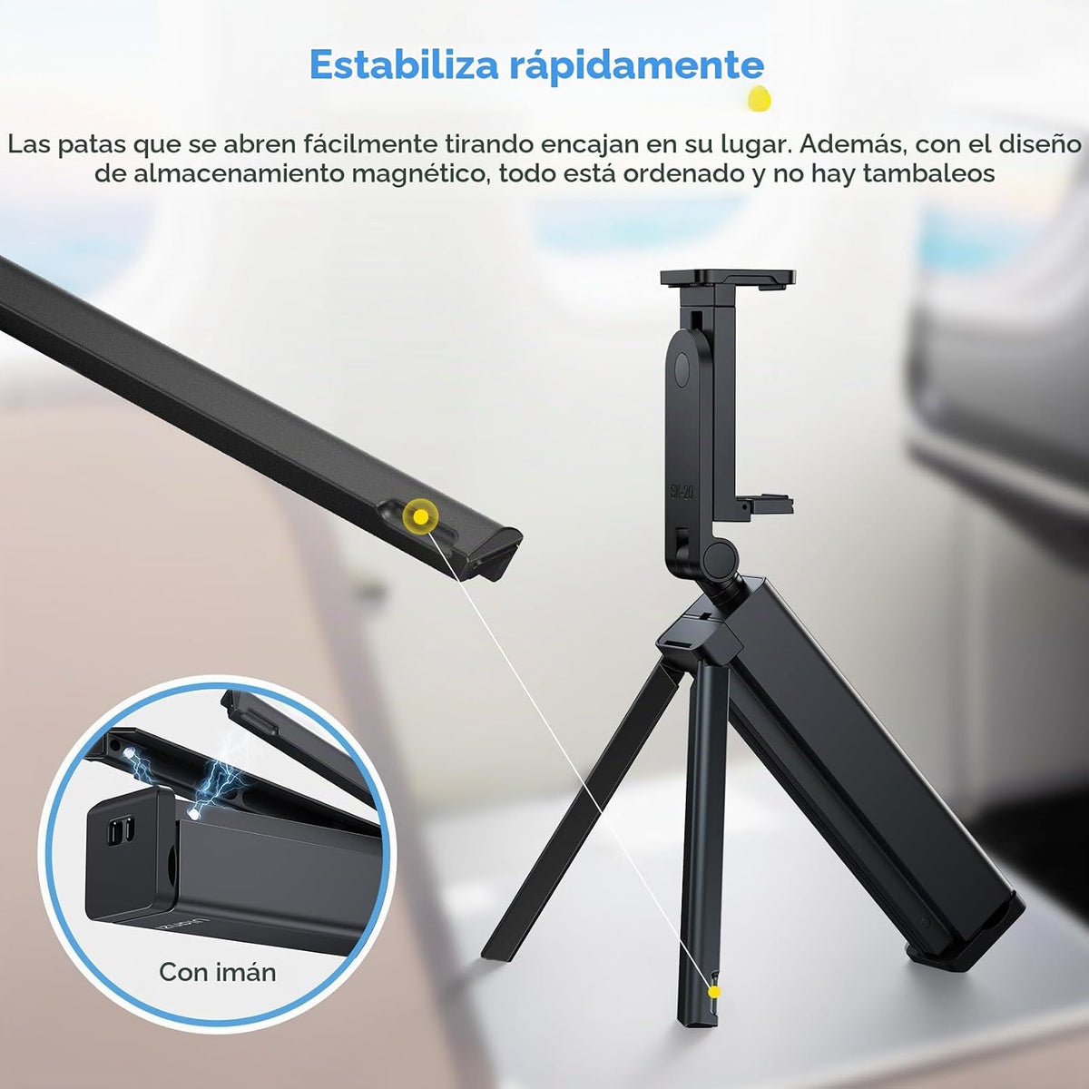 ULANZI SK-20 Soporte ajustable para teléfono móvil para escritorio,...