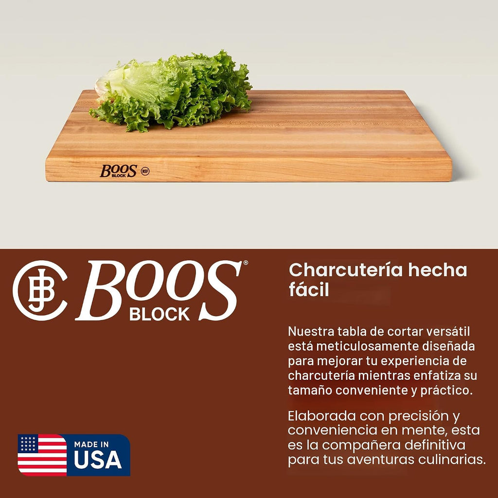 John Boos R-Board Series Tabla de cortar rectangular de madera de a...