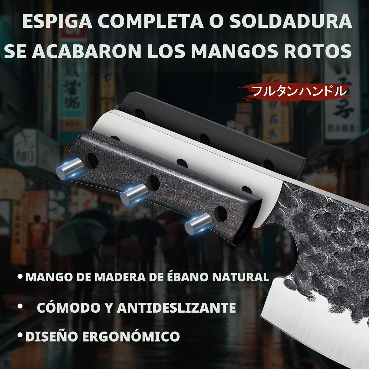 Huusk - Cuchillo de carnicero de alta resistencia, hacha de cocina...