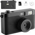 Cámara digital vintage, cámara digital reutilizable de 12 MP sin pa...
