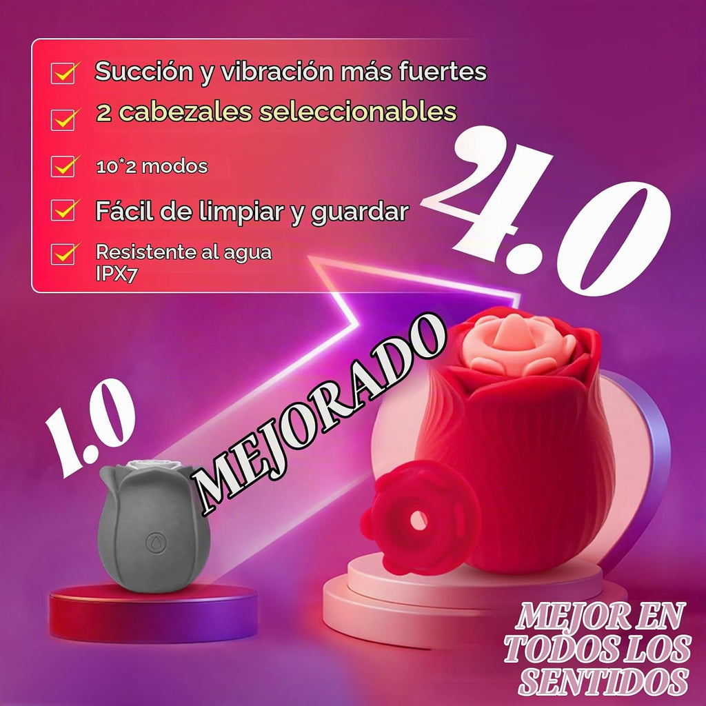 TUATIMAR Vibradores de juguete rosa para mujer, 10 modos de succión...
