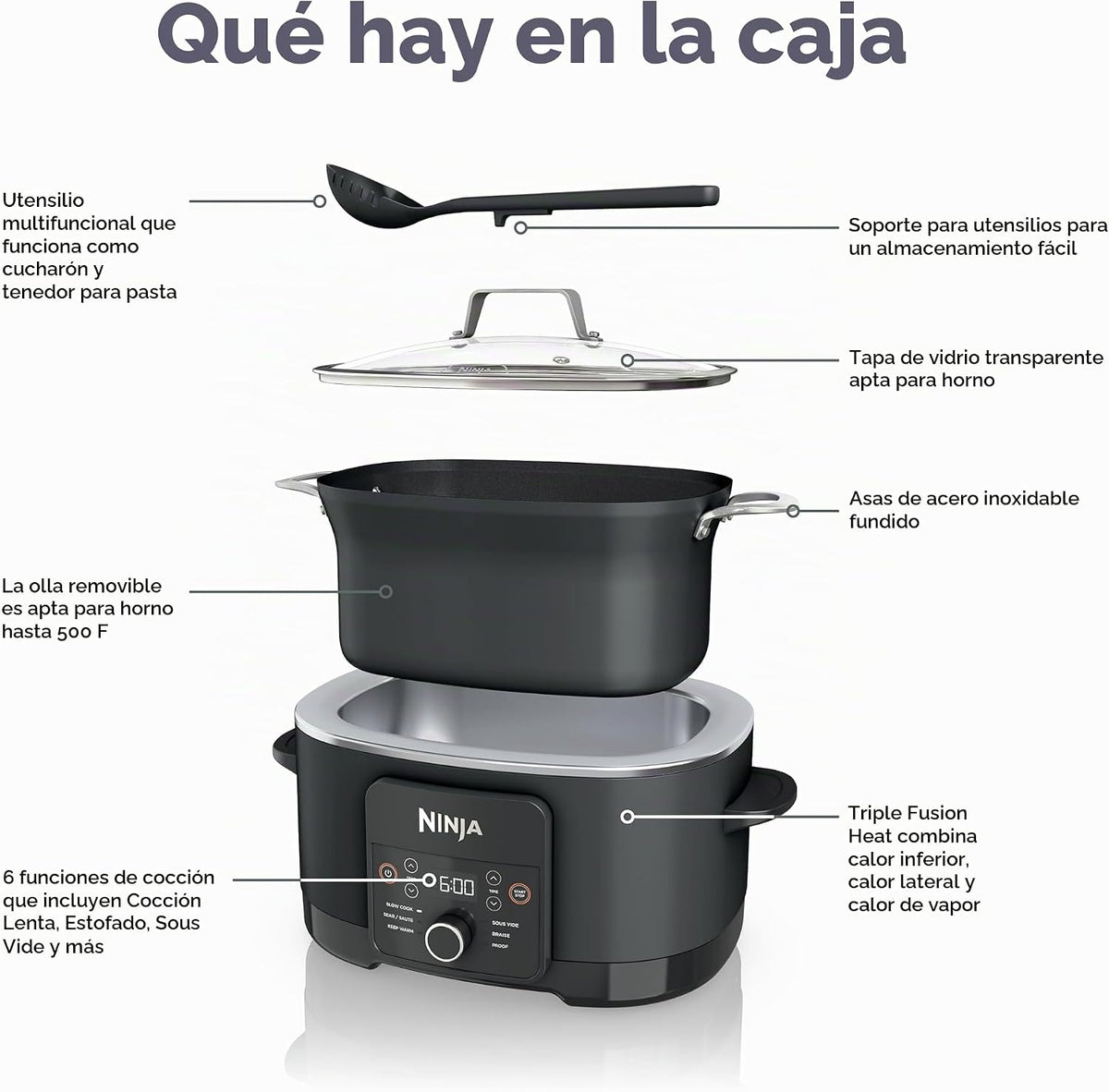 Ninja® Olla Multiusos 12-en-1 PossibleCooker™ PLUS | 8.5 cuartos -...