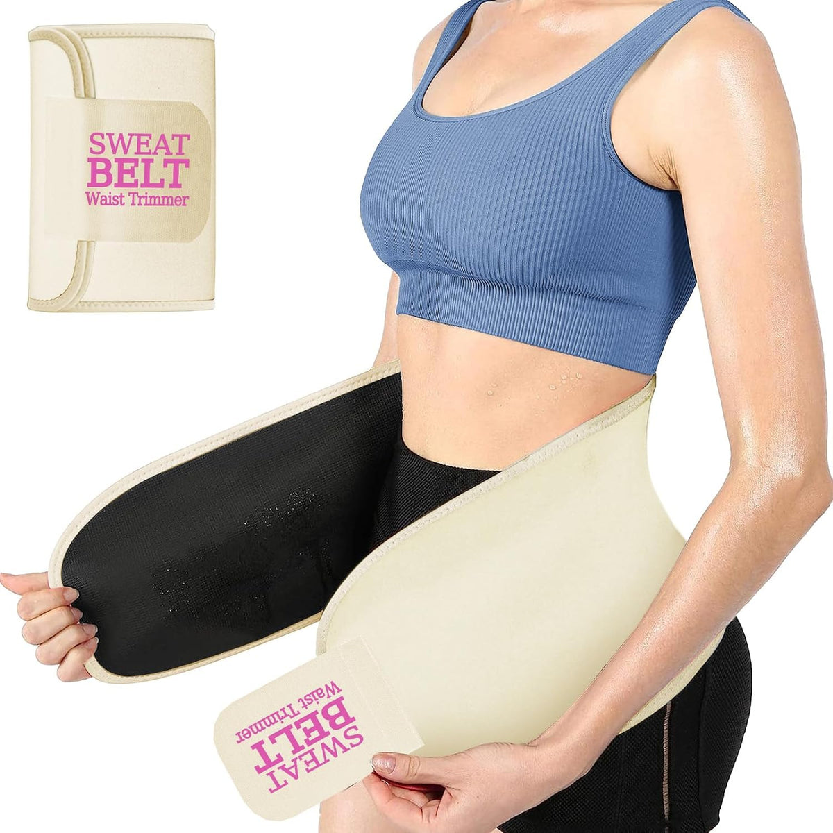 ZPP Entrenador de cintura para mujeres y hombres, banda de sudor de...