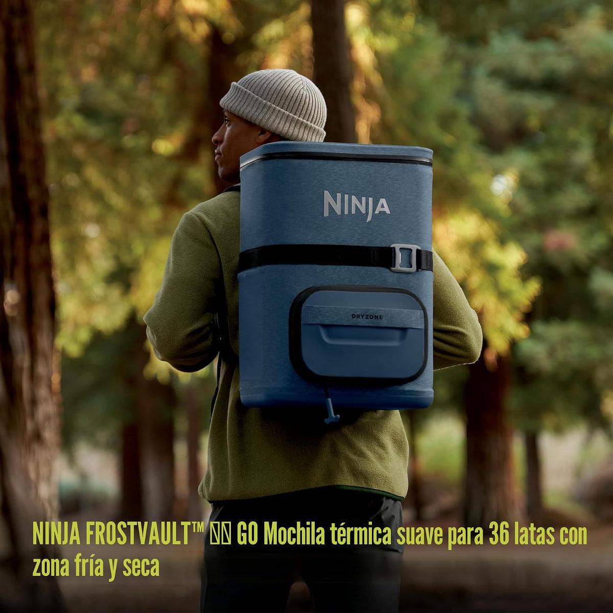 Ninja Hielera de mochila | Enfriador suave de 36 latas FrostVault G...
