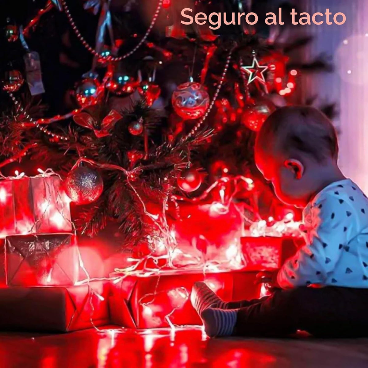 Guirnalda de 200 luces LED conectables con control remoto, luces de...