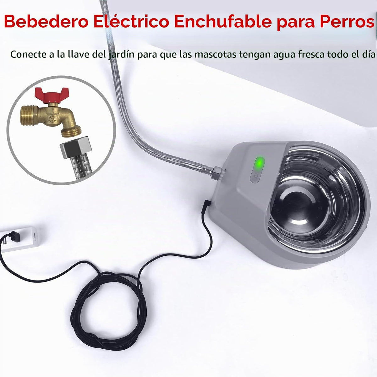 BENTOPAL Fuente de agua para perros, dispensador de agua de llenado...