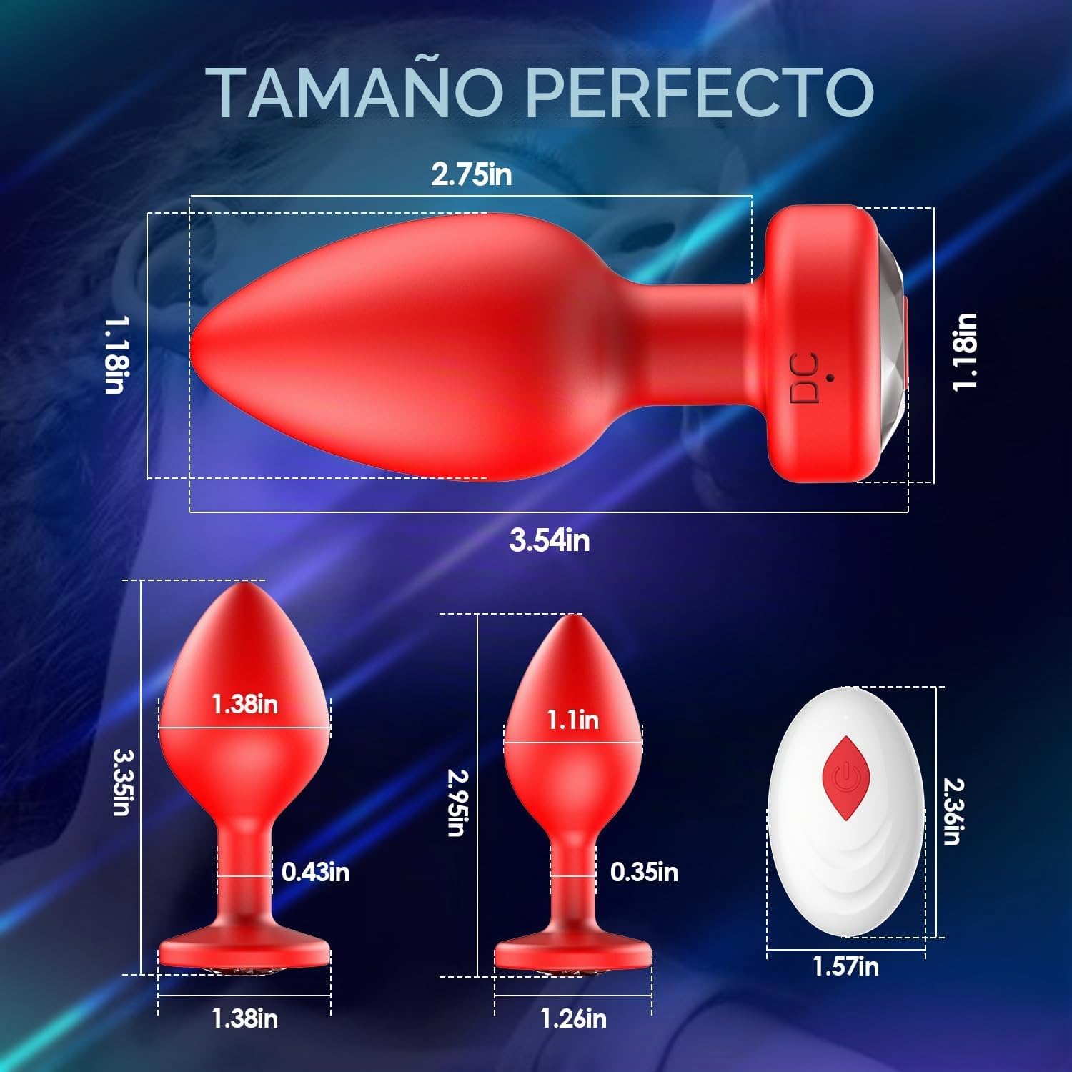Vibrador de Juguetes Sexuales con Tapón Anal - Kit de Entrenamiento...