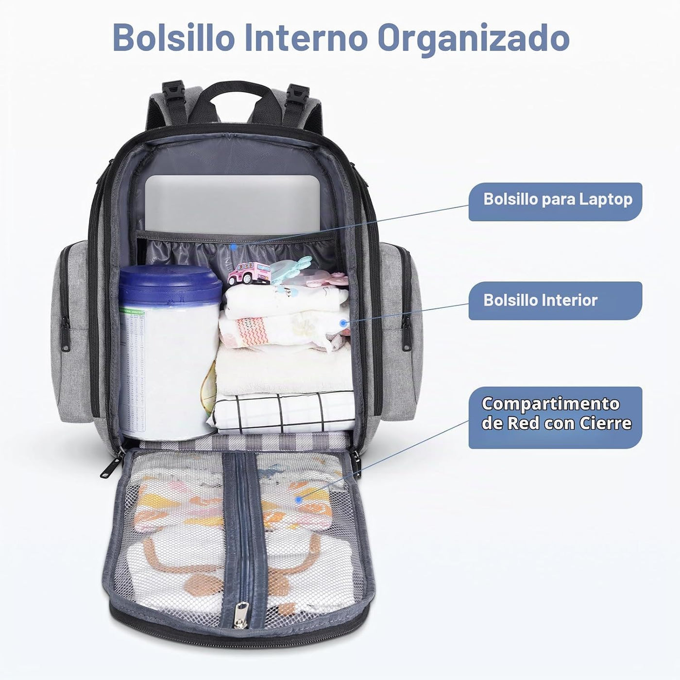 Mancro - Mochila, pañalera, Mochila para pañales para papá y mamá,...