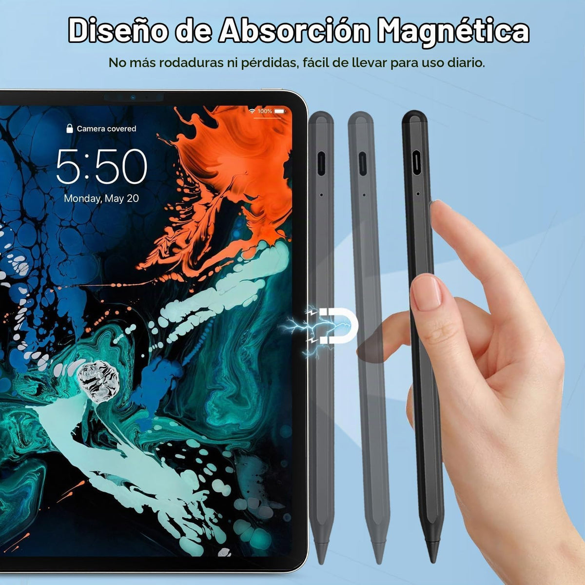 BLEBLE Stylus Pen para iPad 2018-2026, Lápiz iPad de Apple de Carga...