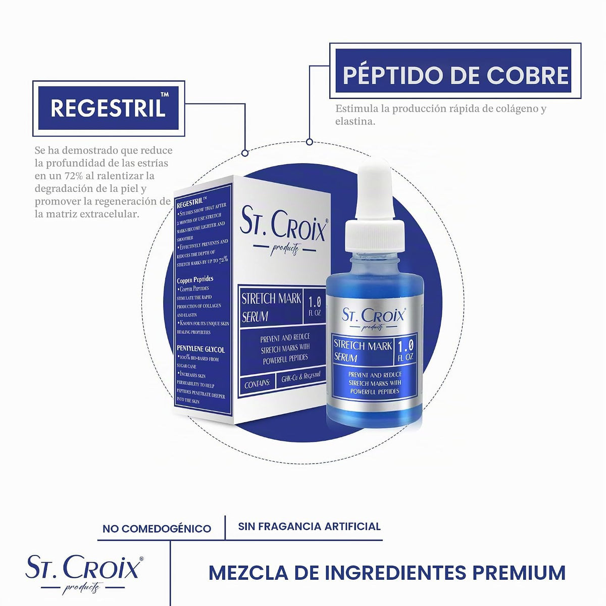 Sérum para estrías - Previene y reduce la aparición de estrías - 1 oz