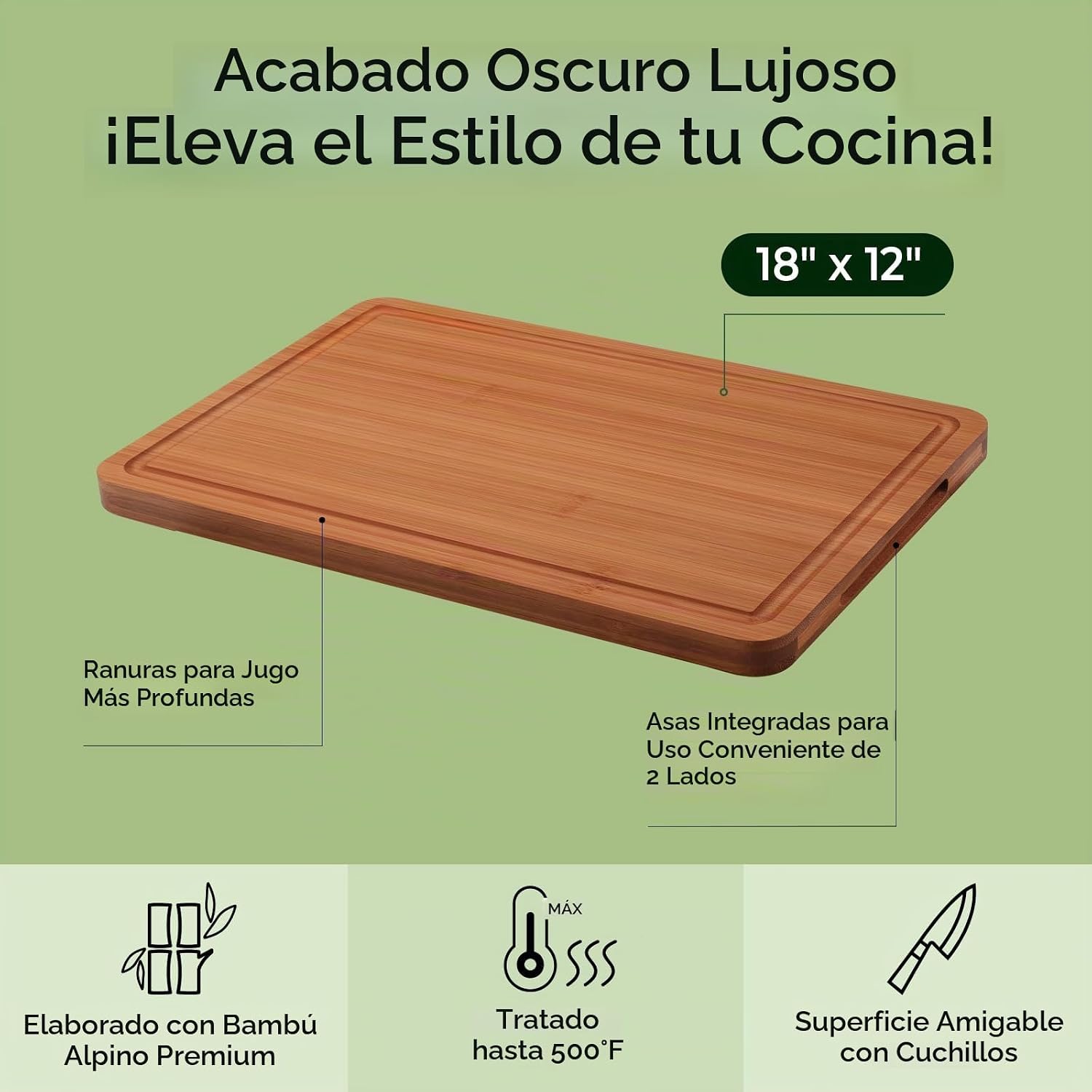 Keechee Tabla de Cortar de Bambú Extra Grande para Cocina - Tabla d...