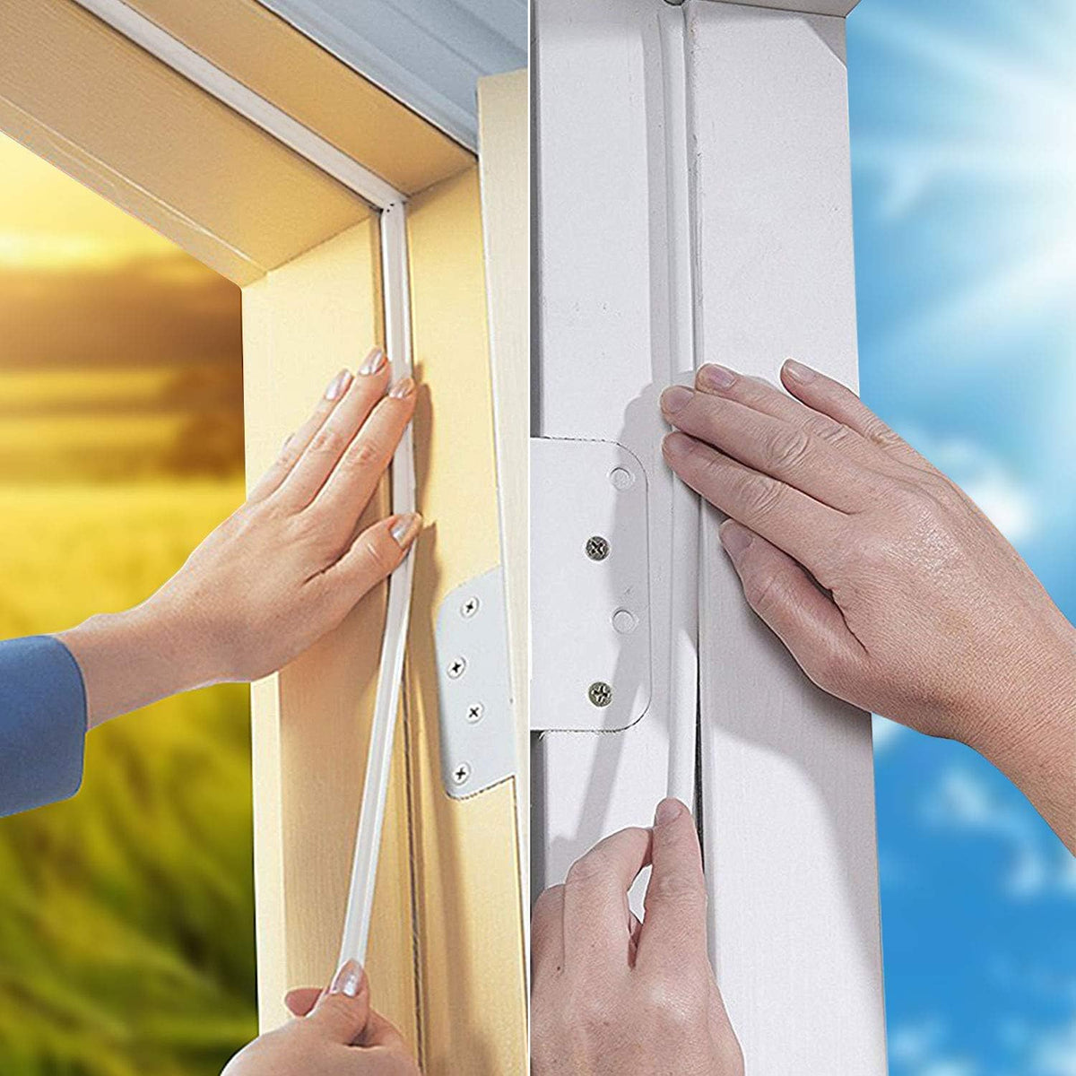 Paquete de 2 tiras de sellado para puertas y ventanas, 66 pies | Re...