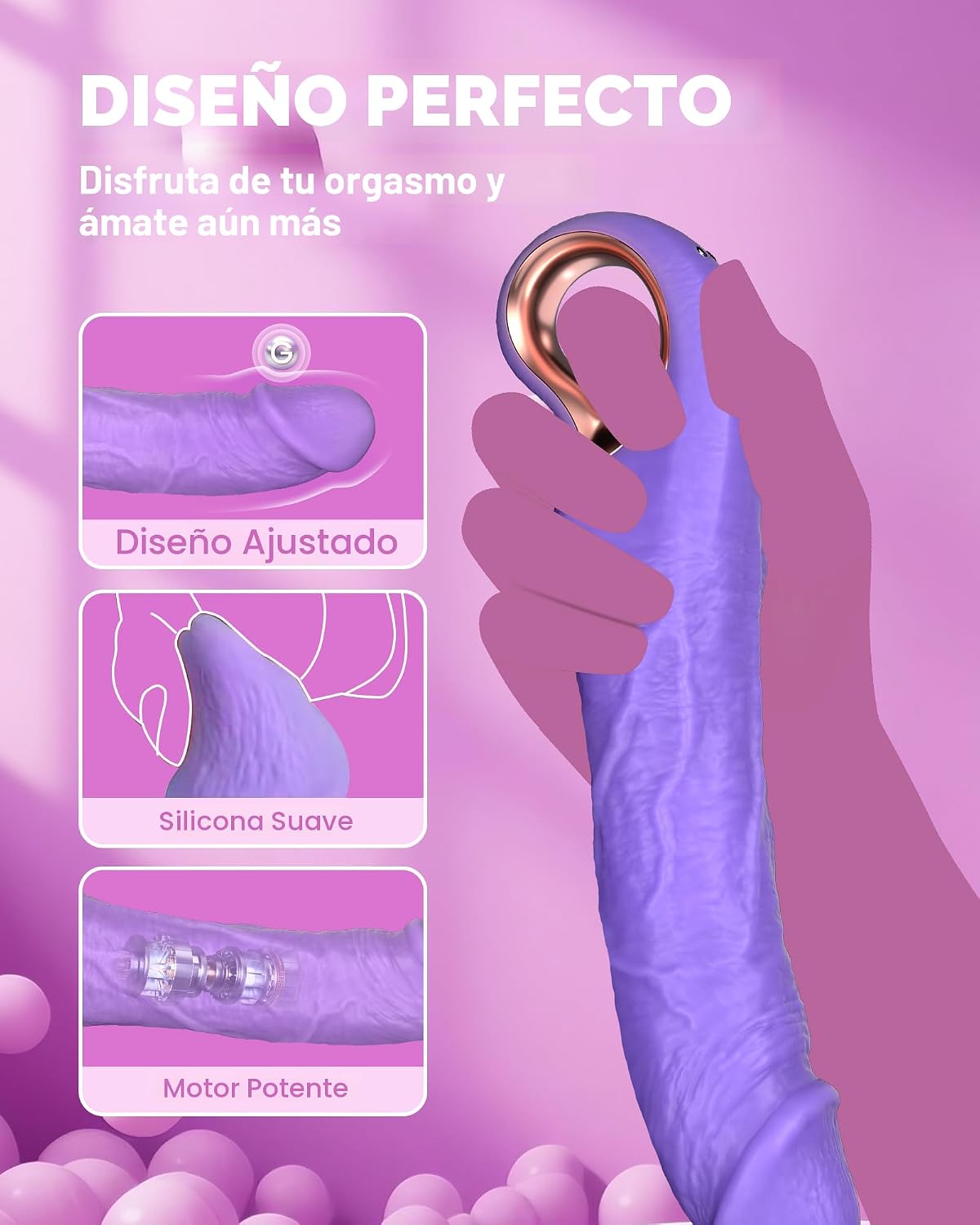 UTIMI Juguetes sexuales del vibrador del consolador de empuje, cons...
