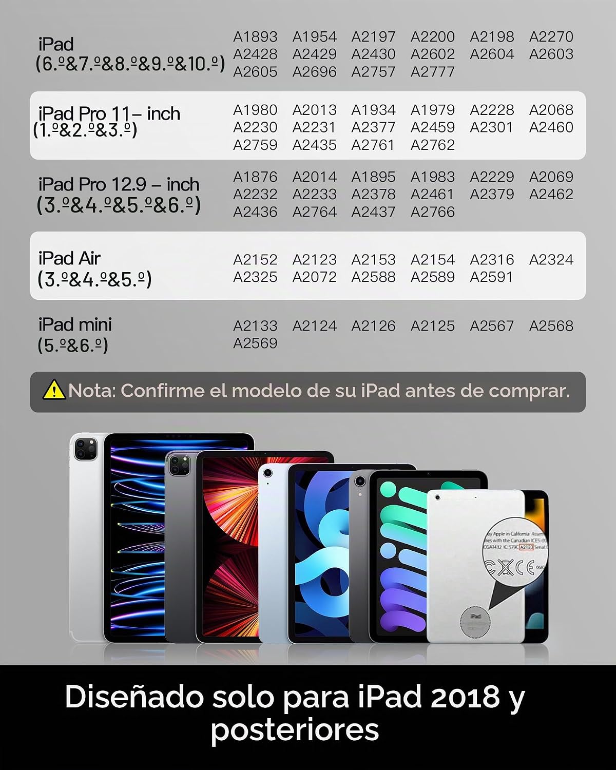 Lápiz óptico de 1ª generación para iPad de 9ª y 10ª generación con...